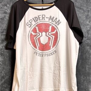 Marvel Spider-Man Black and White Raglan Tee